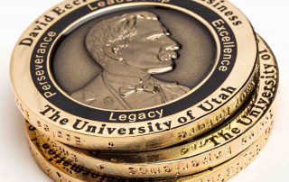 The David Eccles Coin honors the school's namesake, values