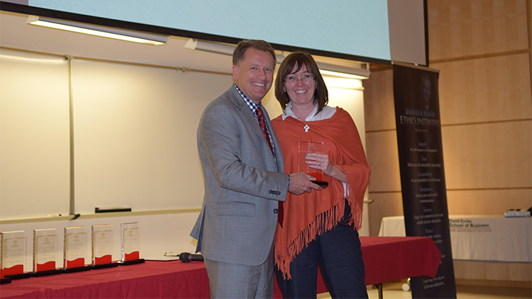 Jennifer Robinson won the 2016 David Eccles Award for Leadership