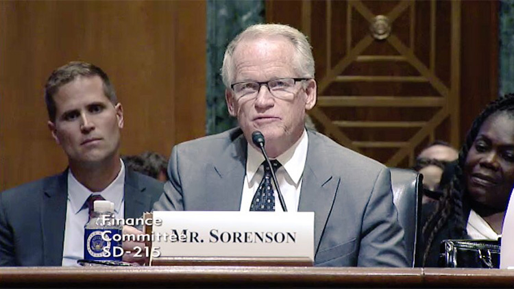 Jim Sorenson testifies before Congress